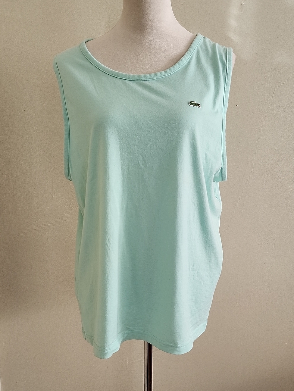 Lacoste Mint Green Sleeveless  Tank Top